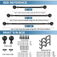 thumbnail image 4 of Urbanest Adjustable Double Curtain Rod Set Steel Ball Manhattan Finials – 1″ Front & 5/8 Back Rod With Black Rod, 48–84 Inches, 4 of 6