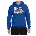 thumbnail image 2 of Wild Bobby,The Pugfather Funny Godfather Movie Logo Pug Parody, Father's Day, Unisex Graphic Hoodie Sweatshirt, Royal, Medium, 2 of 3