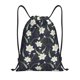 thumbnail image 1 of Fotbe Lilies Flowers Bolsa Mochila con Cordón Estampada, Bolsa de Gimnasio Deportiva, Bolsa Cinch, Bolsa con Cordón para Hombres y Mujeres-Medium, 1 of 6