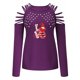 thumbnail image 4 of Blusa de manga larga con estampado de día de San Valentín y hombros descubiertos para mujer Pompotops  gfhjh17979, 4 of 7