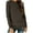Brown, variant on Summer Tops Viikei Womens Fall Long Sleeve Tunic Tops,Plus Size Blouse for Women,Women's New Solid Color Long Sleeved Base Top with Round Neck Casual T-shirt and Pullover Gray M