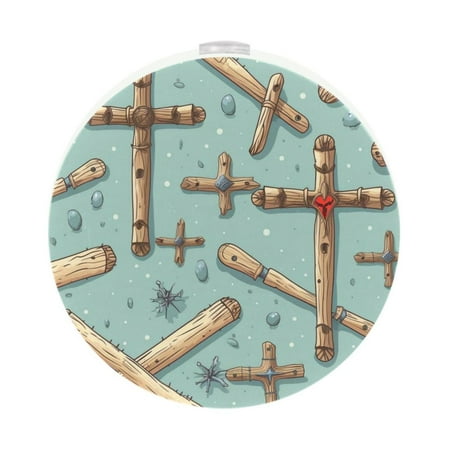 

Easter LED Round Night Light-2PCS Dimmable Plug-in Circle Wall Lamp with Dusk to Dawn Sensor Energy Saving Warm White Bedside Lighting for Bedroom