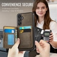 thumbnail image 4 of CaseMe Leather For Samsung Galaxy A16 4G/5G Case【RFID Blocking】 2 In 1 Detachable Leather Wallet Magnetic Flip Cover Multi-Card Slots Case,Coffee,For Galaxy A16 4G/5G, 4 of 9