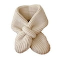 thumbnail image 3 of CSChome Kids Crossed Scarf Baby Winter Scarf Knitted Thick Elastic Soft Solid Color Unisex Warm Cold Resistant Shrink Neck Protection Children Neck, 3 of 7