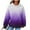 Purple##1, variant on Jsaierl Womens Hoodies Cute Gradient Print Hoodies Sweatshirts Holiday Sweaters Workout Long Sleeve Top Hoodie Womens Hoodies Under $20