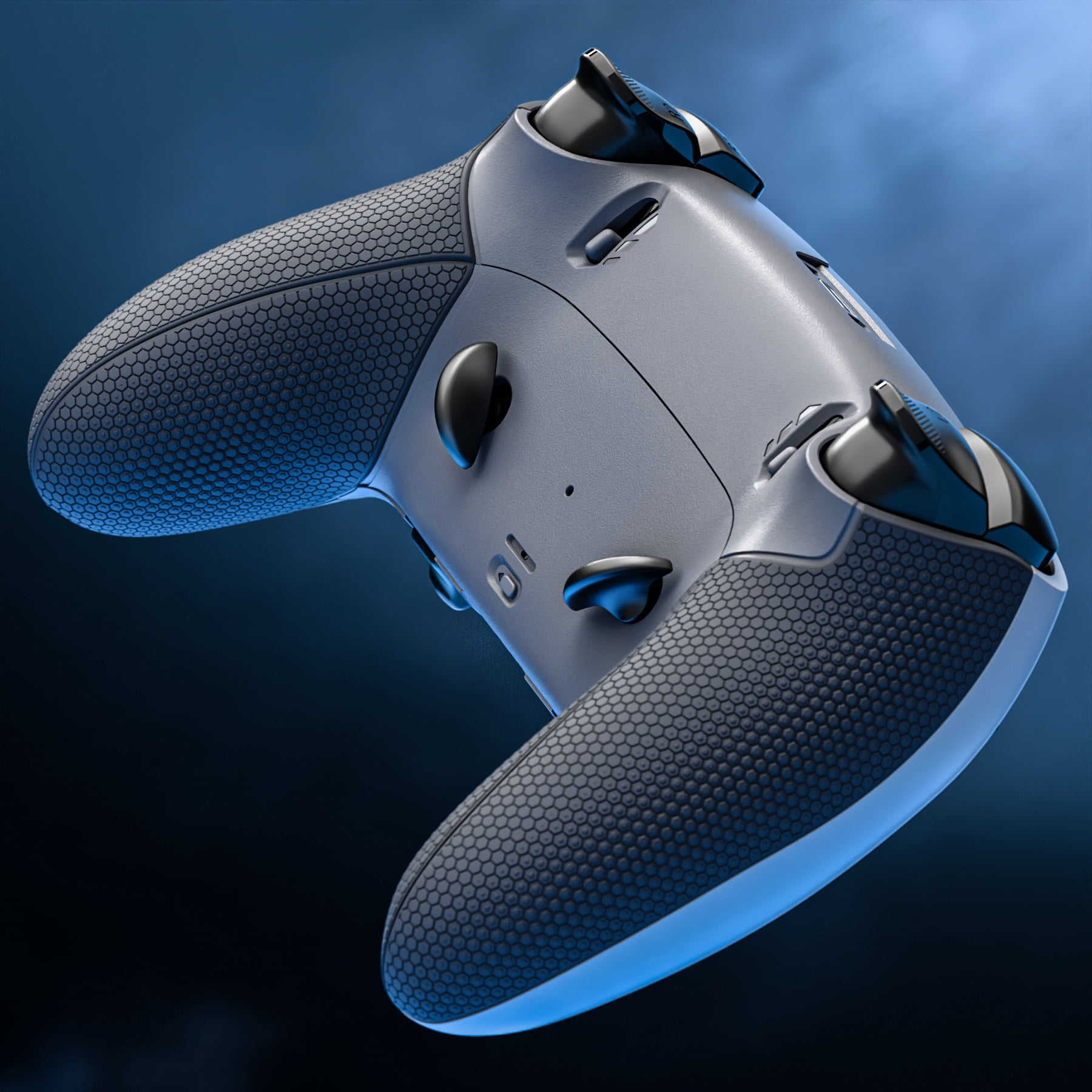 eXtremeRate Beyond-ARC Shell Kit for PS5 Edge Controller - Rubberized Grip Front & Back Cover (New Hope Gray & Classic Gray)