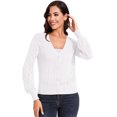 thumbnail image 2 of Womens Lightweight Button Down Cropped Cardigan Sweater Summer Crochet Tops Shrug for Dresses, 2 of 8