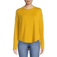 thumbnail image 2 of Time and Tru Women's Hacci T-Shirt with Long Sleeves, 2-Pack, 2 of 5