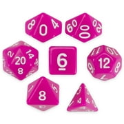 Wiz Dice Dragonberry Set of 7 Polyhedral Dice in Display Case-Solid Magenta