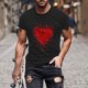 thumbnail image 5 of Camisetas de Manga Larga para Hombres, Camiseta de Manga Corta de Fitness de Impresión Del Día de San Valentín, Mezcla de Algodón Casual, 5 of 8