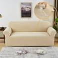 thumbnail image 7 of Waterproof Sofa Cover 1/2/3/4 Seater Couch Cover L Shape Adjustable Spandex Sofa Cover for Living Room Slipcover Jacquard (Waterproof apricot,L-185-230cm), 7 of 7