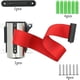 thumbnail image 3 of Barrera expandible Barrera de cola de acero inoxidable Tira de barrera expandible Cinta de barrera montada en la pared Sistema de control de flujo de personas de seguridad Rojo (hy), 3 of 5