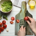 thumbnail image 3 of Pillar Cutting Board, Greek Building Poseidon at the Sunset Sea and the Cloudy Sky Digital Image Print, Tempered Glass Cutting and Serving Board, Wine Bottle Shape, Beige Taupe, by Ambesonne, 3 of 5