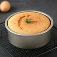 thumbnail image 2 of 4 Pcs Round Golden Cake Pan Carbon Steel Removable Bottom Cheesecake Pans(6&4 Inch), 2 of 6