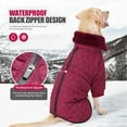 thumbnail image 3 of UOSIA Warm Dog Coat with Double Zipper, Winter Dog Clothes for Small Medium Large Dogs, 3 of 6