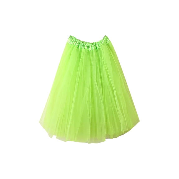 IROINNID Women's Pleated Gauze Adult Tutu Dancing Skirt Short Empire Waist Short Solid Color Skirt