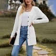 thumbnail image 5 of Women's Ribbed Knit Cardigan with Pockets Lightweight Long Sleeve Open Front Cover Up Cozy Lounge Wear for Fall, 5 of 9