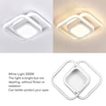 thumbnail image 3 of Flush LED Ceiling Light 24W Modern Rectangle 3000K Aluminium Flush Mount Light Fixture Warm Lighting 110-265V For Bedroom Kitchen Living Room, 3 of 8