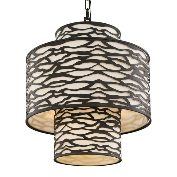 Varaluz Lighting - Kato - 4 Light Pendant-Carbon Black Finish