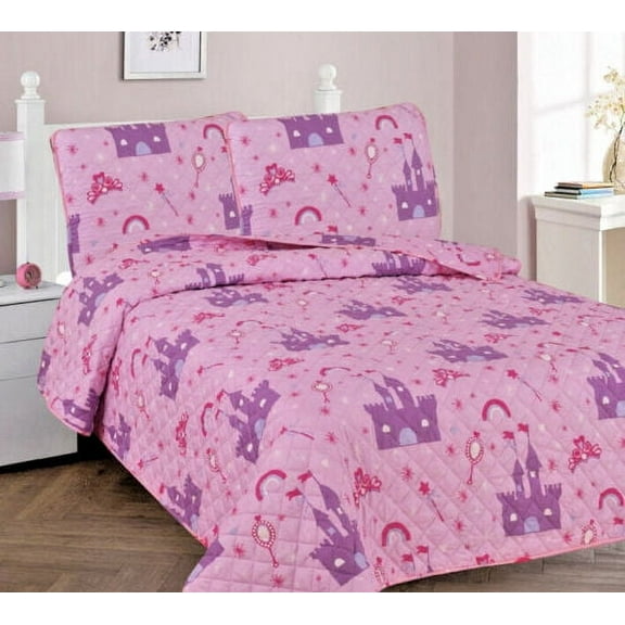 3-PC FULL PARIS Bed Cover Bedspread Coverlet Quilt Set for Kids and Teens