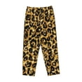 thumbnail image 4 of Xecao Gold Glitter Leopard Women's Straight Lounge Pajama Pants: The Epitome of Relaxed Sleepwear, 4 of 9