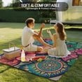 thumbnail image 4 of Colorful Abstract Floral Outdoor Rug for Patio/Deck/Porch, Non-Slip Large Area Rug 5 x 8 Ft, Farmhouse Vintage Flowers Boho Indoor Outdoor Rugs Washable Area Rugs, Camping Rug Carpet Runner, 4 of 8