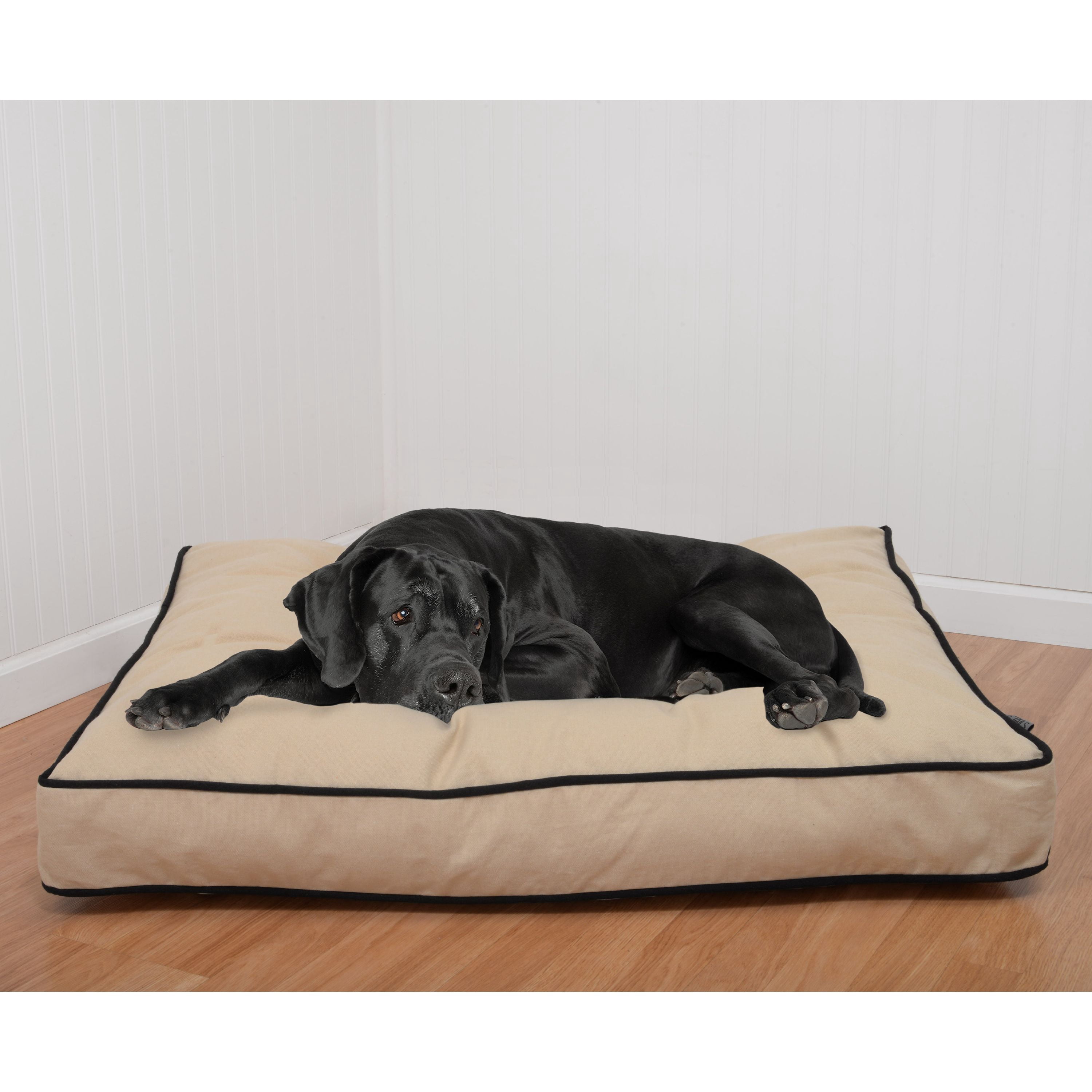 Precious Tails Orthopedic Memory Foam Canvas Reserved Pillow Bed