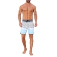 thumbnail image 2 of INSPIRE CHIC Men's Summer Drawstring Elastic Waist Color Block Beach Shorts 32 Light Gray, 2 of 5