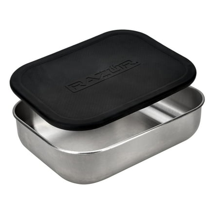 

Mr. Bar-B-Q Razor 3-in-1 Griddle Dome to Melt Cheese Marinate or Store Food with Tight Seal Lid