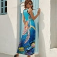 thumbnail image 6 of Nautical Green Sea Turtles Sleeveless Dress Woman Fashion Long Dresses Women's Summer Suit Dress 2025, 6 of 6