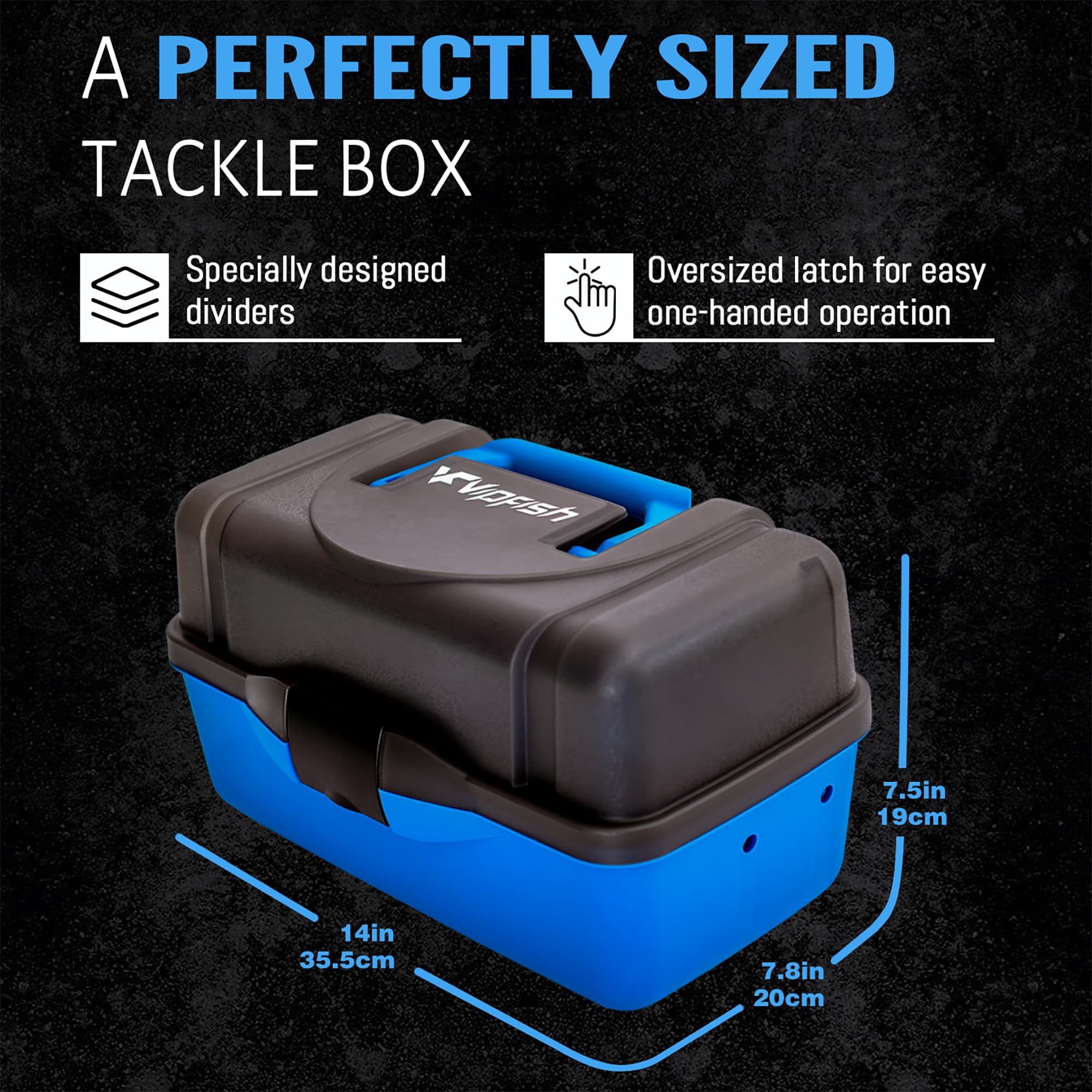 Fishing Tackle Box With Included Lures  Hooks Weights 3-layer Freshwater Kit For Bass Trout Walleye Gear And Equipment Gift Fishingman