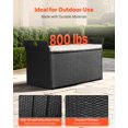 thumbnail image 3 of VEVOR 90Gal Outdoor Storage Bench, PE Rattan Deck Box for Patio & Garden, Outdoor Seat & Storage, 3 of 9