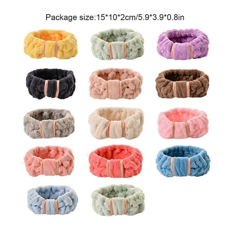 

ELENXS Women Girls Hair Band Face Wash Softness Coral Fleece Sporting Spa Makeup Skincare Yoga Headband