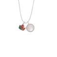 thumbnail image 2 of Delight Jewelry Silvertone Large Orange Fall Leaf To the World You are a Mother Locket Necklace, 2 of 4