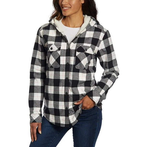 women's blue flannel