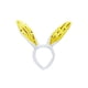 thumbnail image 2 of Diadema con orejas de conejo de vellón, pinza para el pelo de conejo de Pascua, aros para la cabeza, diadema de plástico, 2 of 6
