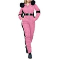 thumbnail image 2 of Blekii Girls Ski Jumpsuit Removable Collar, Winter Snowsuit Outdoor Sports Warm One-Piece with Belt, 2 of 9