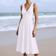 thumbnail image 1 of Vestido Largo de Tirantes Para Mujer, Elegante, Informal, de Verano, Con Detalle de Lazo, Color Puro, Conjuntos Versátiles., 1 of 3