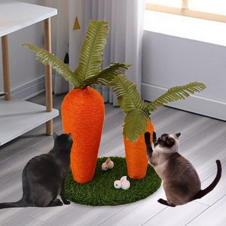 Cat Furniture Protector Sisal Cat Scratcher for Small Cats 2 Carrot 40x30x40cm