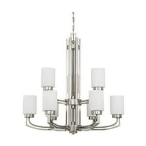 LUMINANCE F22009-80 Chandelier Hadley 9 Lights Satin Nickel