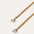 thumbnail image 4 of Bow Knot Waist Chain with Pearl Tassels for Women Dainty Pearls Dangling Thin Belts Chains Belly Adjustable Woven Dress Rope Belt Body Jewelry, 4 of 5
