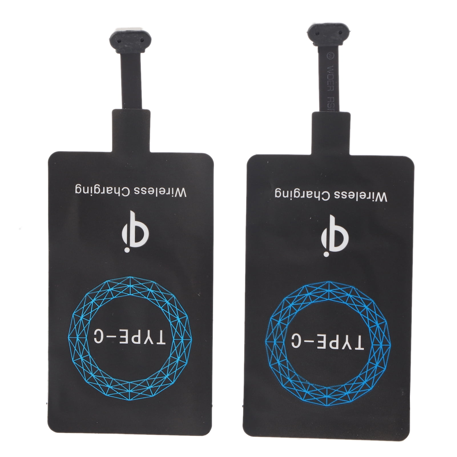 2PCS Self Adhesive Sticker Wireless Charger Adapter Smart Charging Stations Type C QI Wireless Charger Charging Receiver for Mobile Phone