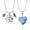 Blue, variant on 2Pack Neacklace May Birthstone Heart with Feather Cremation Jewelry for Ashes Urn Necklace Lockets for Human Ashes Pet Ashes Holder
