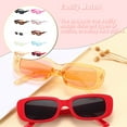 thumbnail image 3 of Jumpingount Gafas de sol Luz Universal Eye Wear Ojos Decoración Mujeres Hombres Gafas Protección solar Espectáculo moderno Color del té Lentes Color naranja y té Jumpingount AP011110-10, 3 of 6