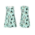 thumbnail image 7 of Picia Winter Skiing Penguin Print Women’s Sleeveless Midi Swing Dress – A-Line Pleated Tank Sundress, Comfortable and Flowy T-Shirt Dress, 7 of 7
