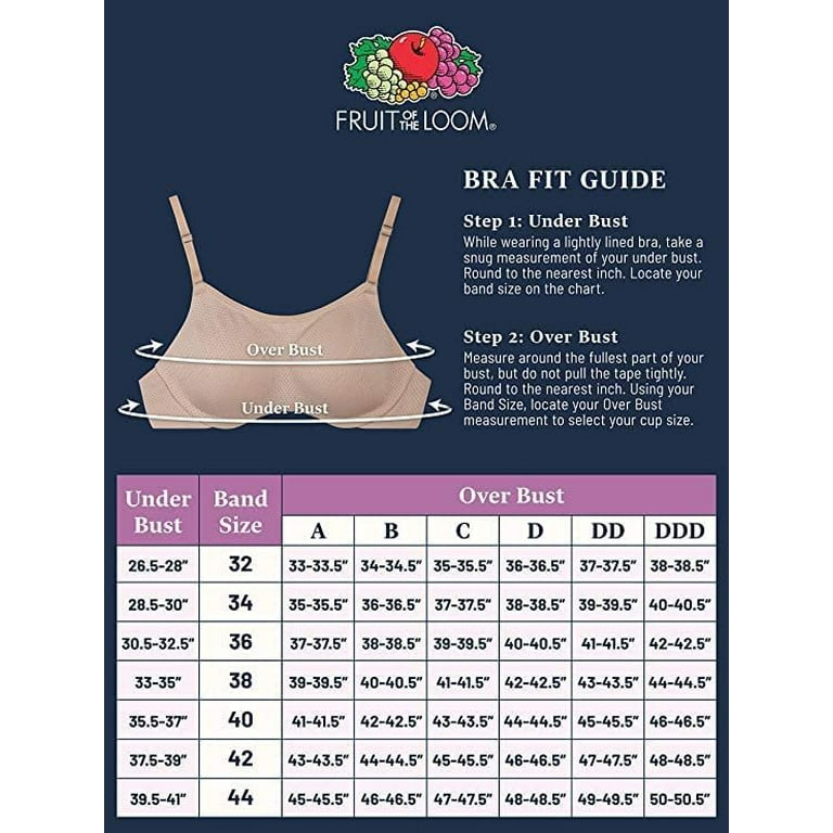 Fruit of the Loom Women's Breathable Cami Bra with Convertible Straps