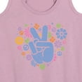thumbnail image 3 of Instant Message - Peace Sign & Flowers - Women's Racerback Tank Top, 3 of 6