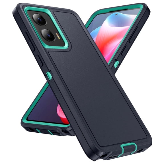 Decase for Motorola Moto G Stylus 5G 2024 Case, Heavy Duty Shockproof Hybrid Protective Cover [PC & TPU] Dual Layer Case Anti-Slip Back Phone Case for Moto G Stylus 5G 2024,Deep Blue   Mint
