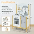 thumbnail image 4 of Costway Kids Play Kitchen Set Toddler Pretend Cooking Set w/ Cabinet&Accessories, 4 of 10
