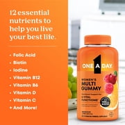 One A Day Womens Multivitamin Gummy with 1000mcg Biotin, for Hair, Skin & Nails, 80 Count